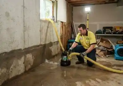 Flooded basement cleanup in Fairfax VA